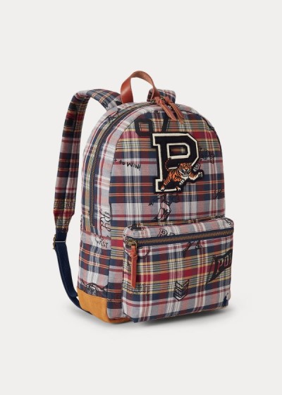 Men's Polo Ralph Lauren Cotton Madras Backpack | 792180OEX